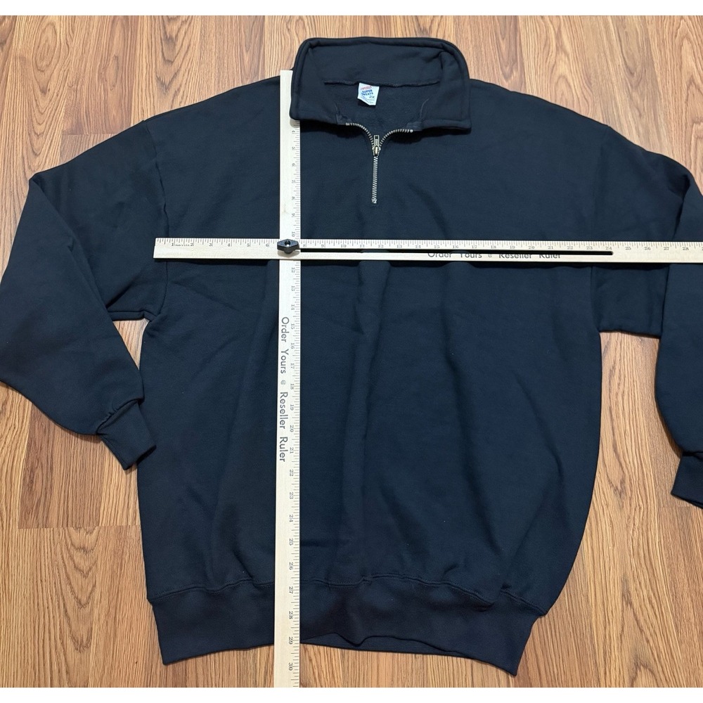 Jerzees Super Sweats Quarter Zip Sweatshirt Mens 2XL NWT Vintage Made In USA - Picture 12 of 13